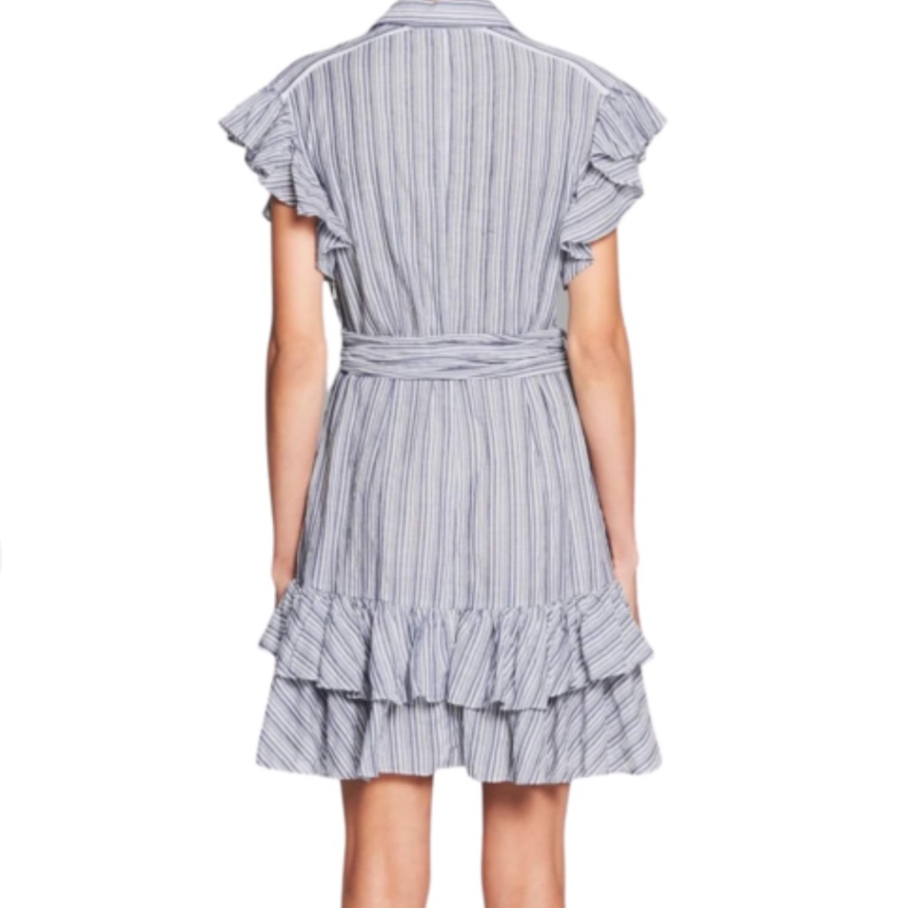 Rebecca Taylor Striped Ruffle Dress - Picture 7 of 12